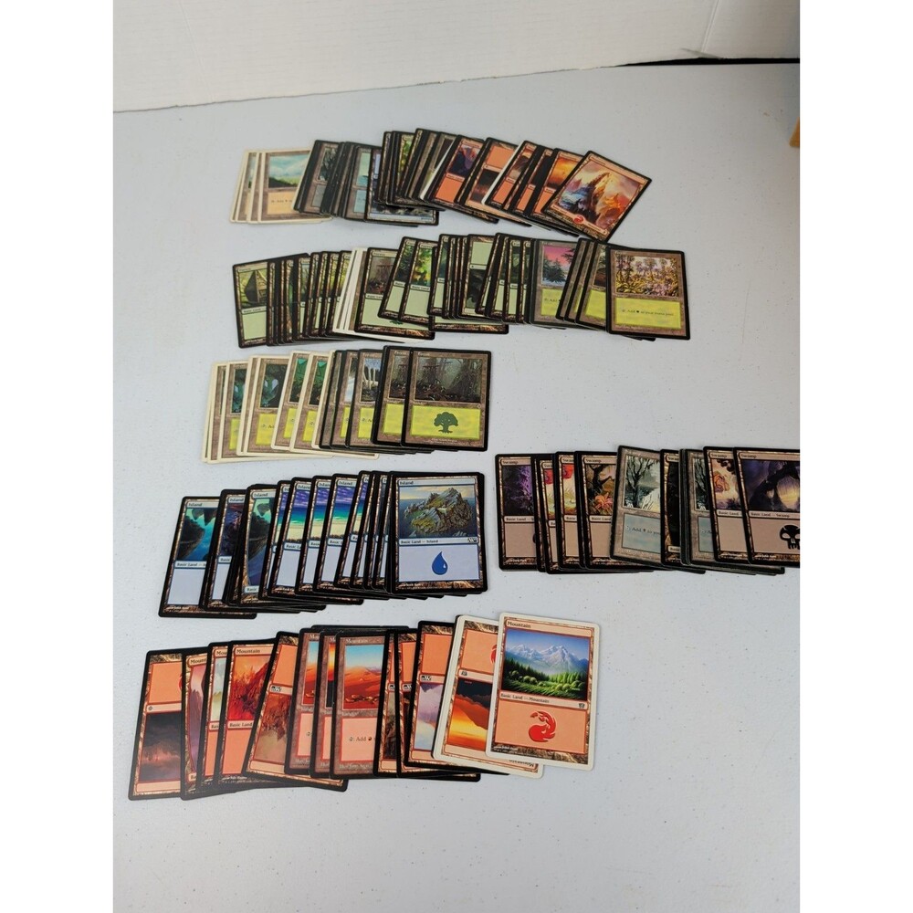 Magic The Gathering MTG 174 Basic Land Lot - Plains Island Swamp Mountain Forest